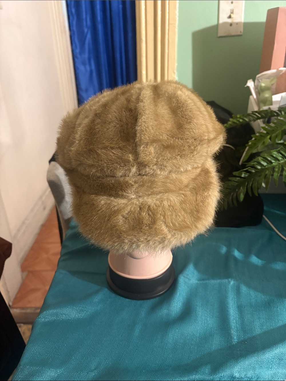 Faux Fur Winter Hat - Tan Women’s Beanie
